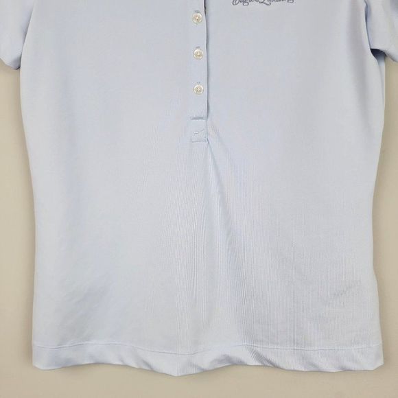 Nike Golf Fit Dry Light Blue Short Sleeves Button Up Stretchy Logo Polo Shirt S - Picture 5 of 8